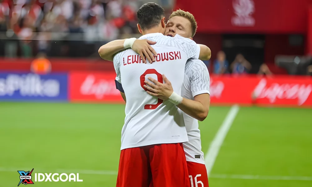 Lewandowki Merayakan Tiket EURO 2024